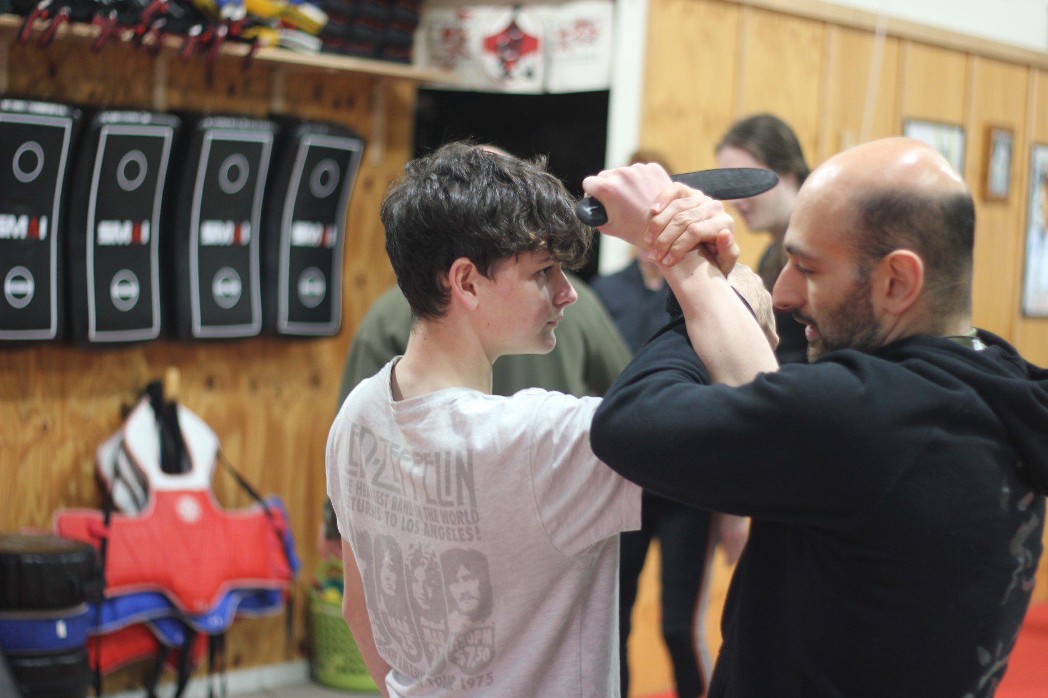 Knife self-defense training at Functional fitness Eltham in Research Australia