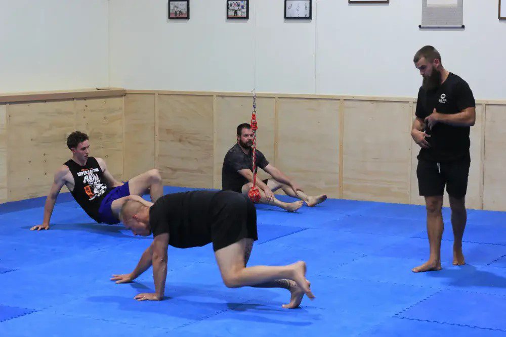 Adults-performing-crawling-exercises-during-a-functional-fitness-class-at-Functional-Fitness-Eltham-Australia adults performing crawling exercises during a functional fitness class at functional fitness eltham australia